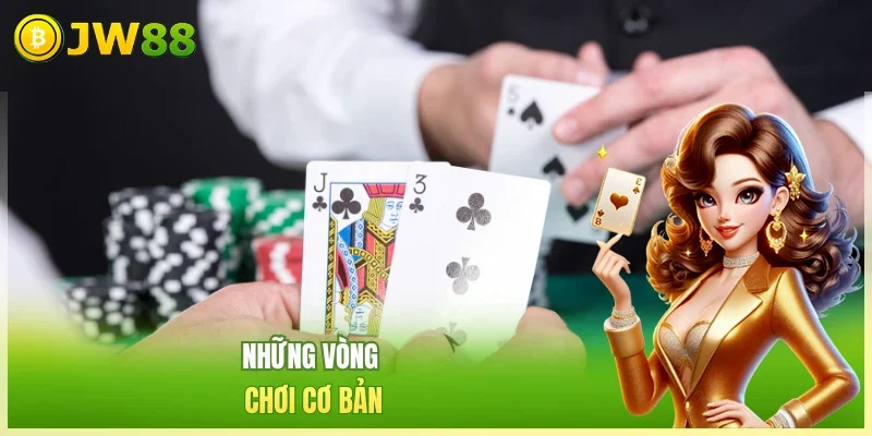 JW88 Poker Những vòng chơi cơ bản